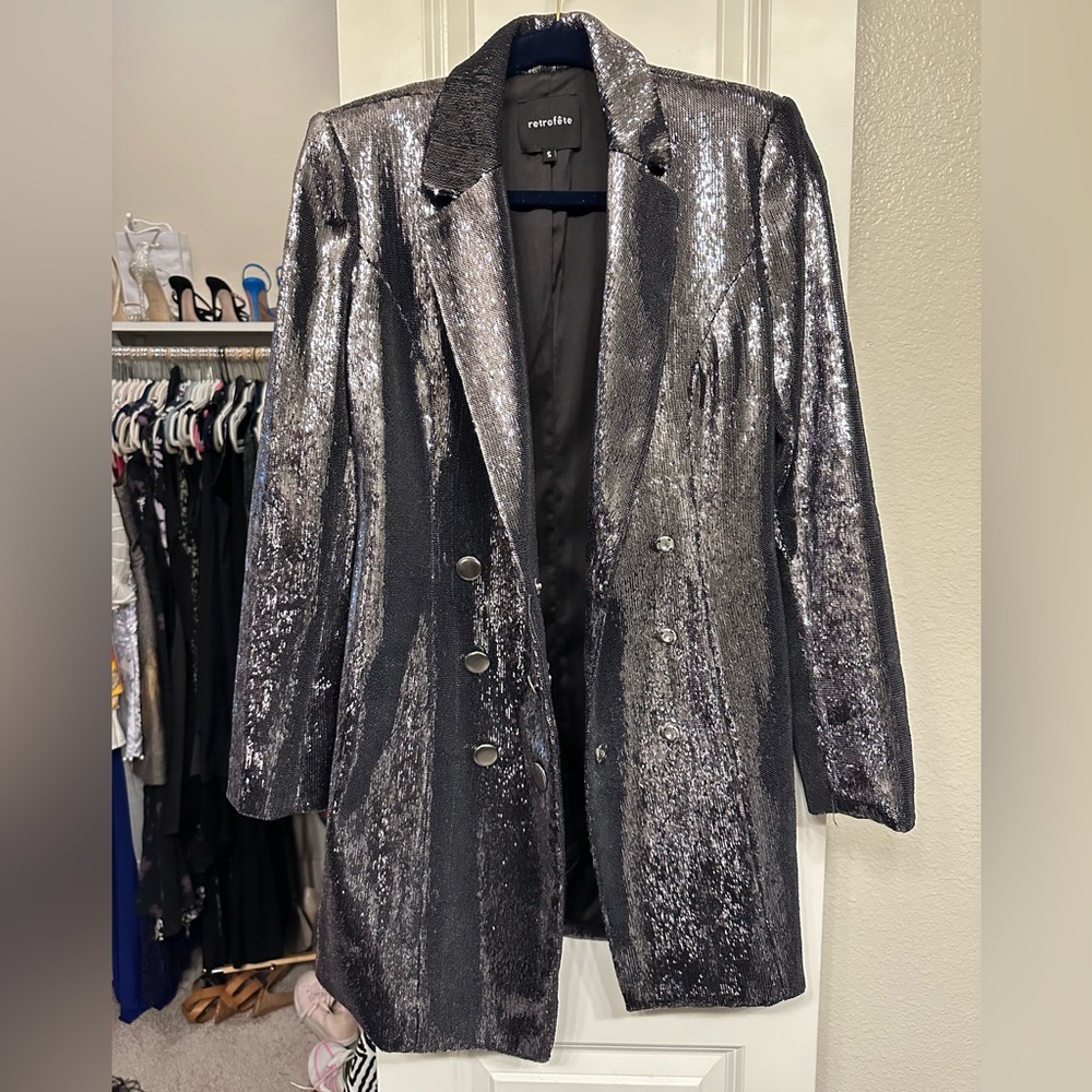 Retrofete sequined blazer dress